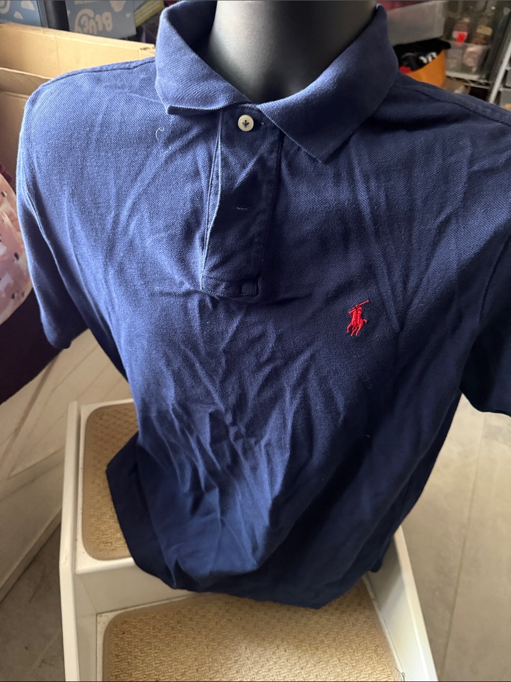 Ralph Lauren Classic Navy Polo with Red Pony